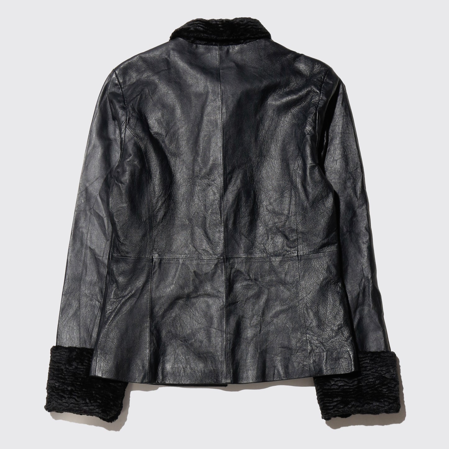 vintage 90's frog closure leather napoleon jacket