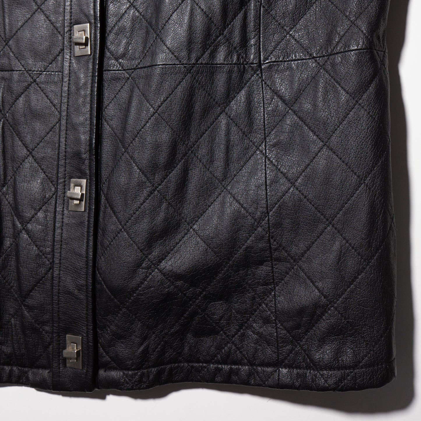 vintage quilting leather jacket