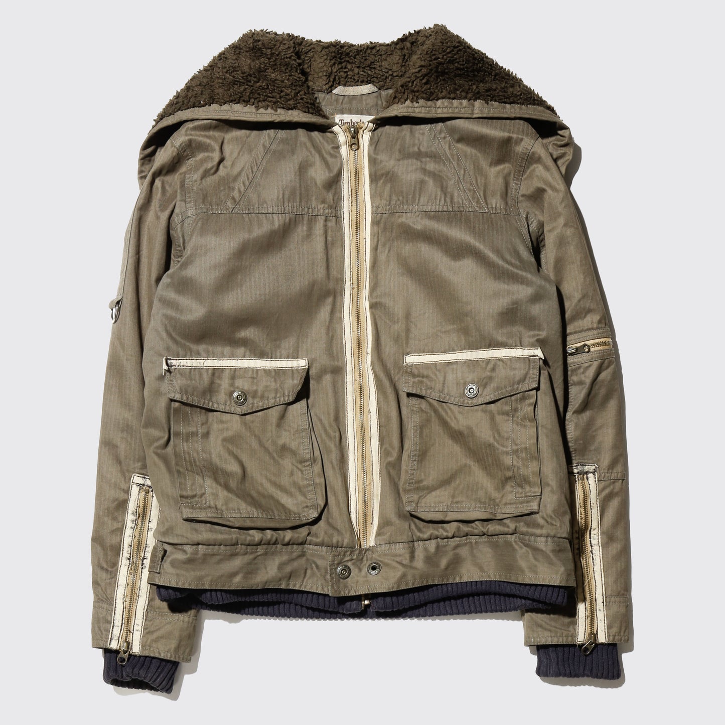vintage 00's timberland separate hooded jacket