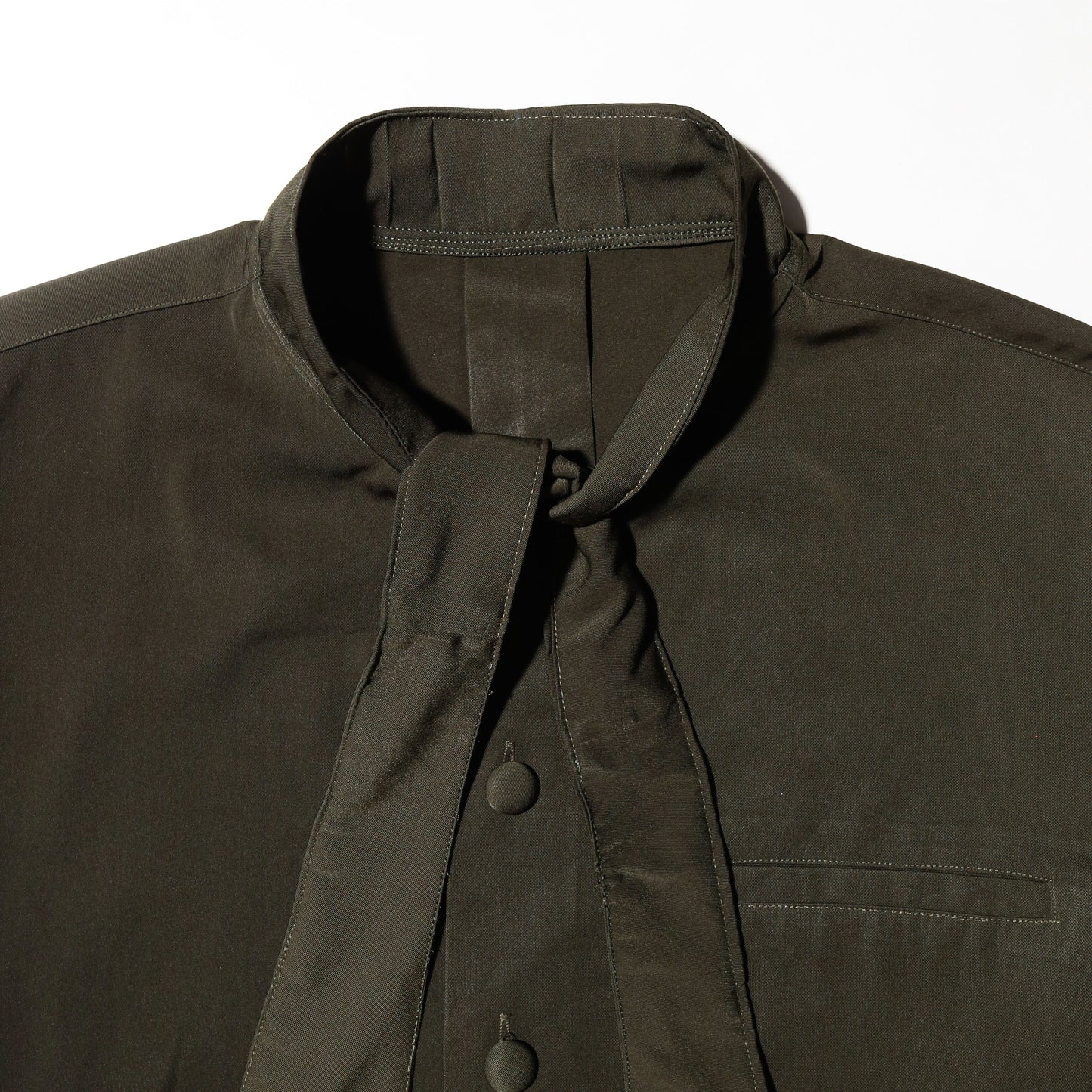 *one-off cropped bowtie gabardine shirt