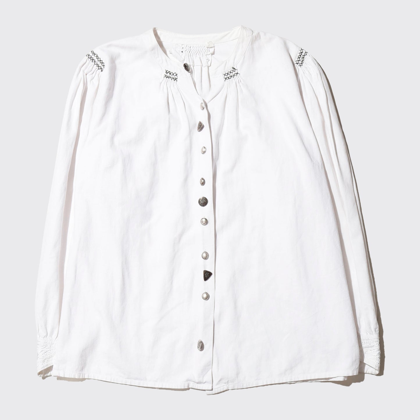vintage euro smocking folklore shirt