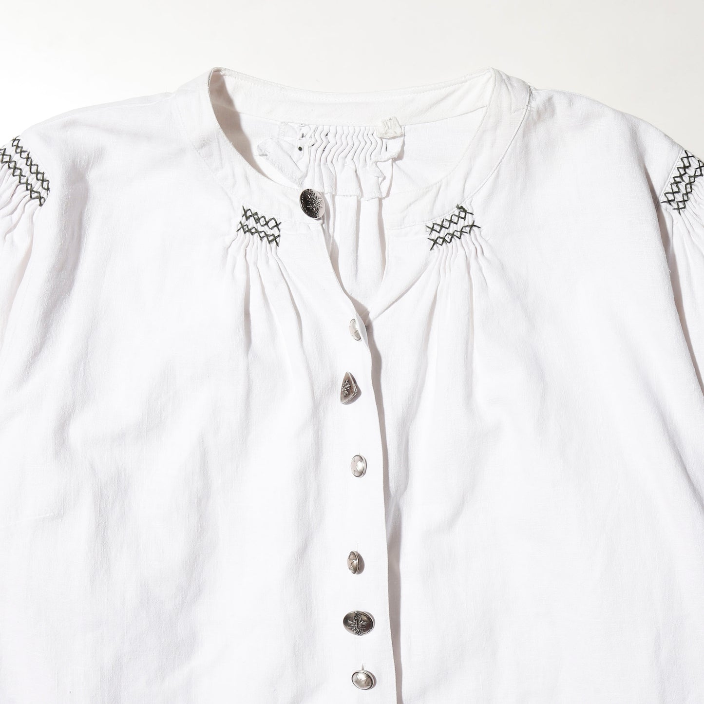 vintage euro smocking folklore shirt