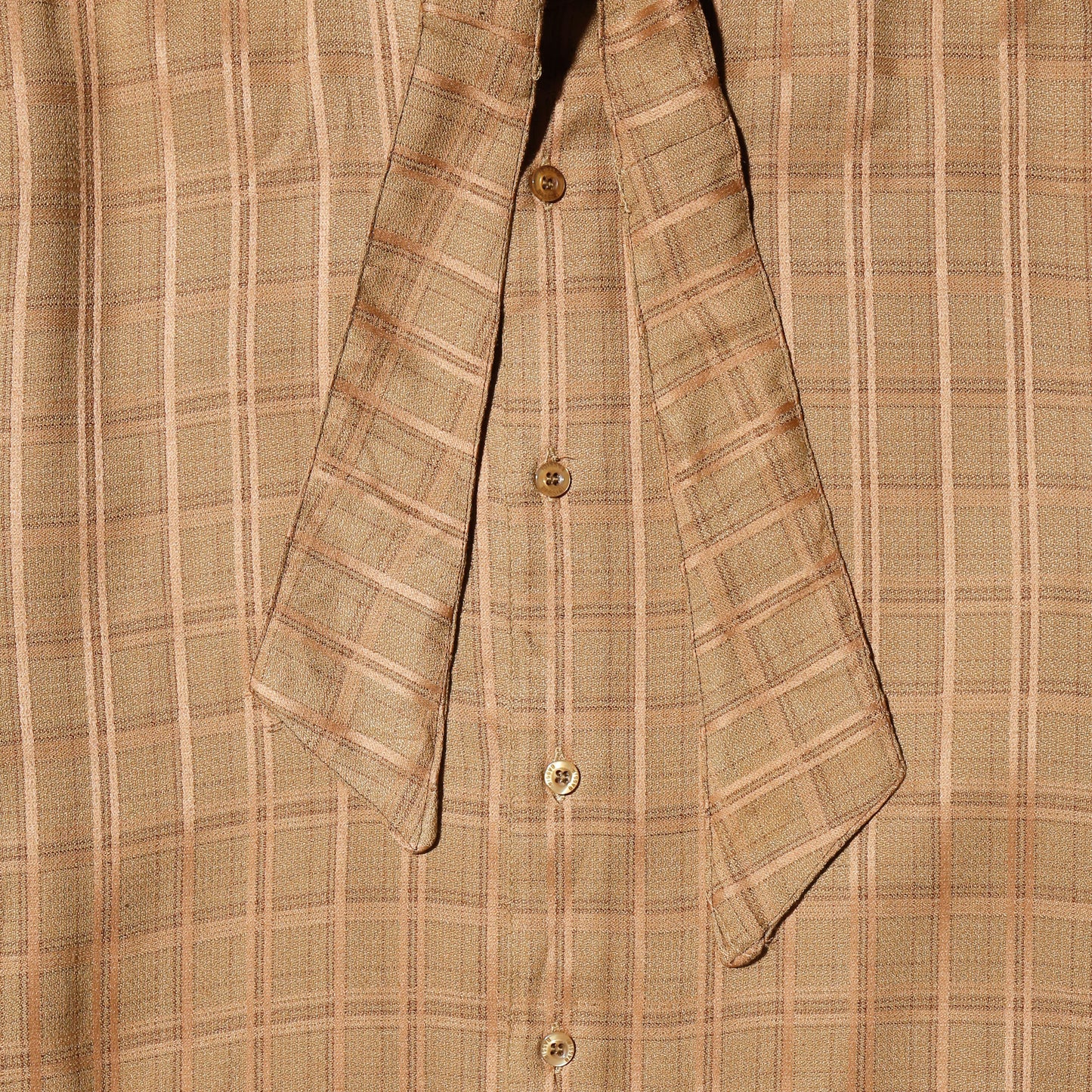 *one-off cropped bowtie check shirt
