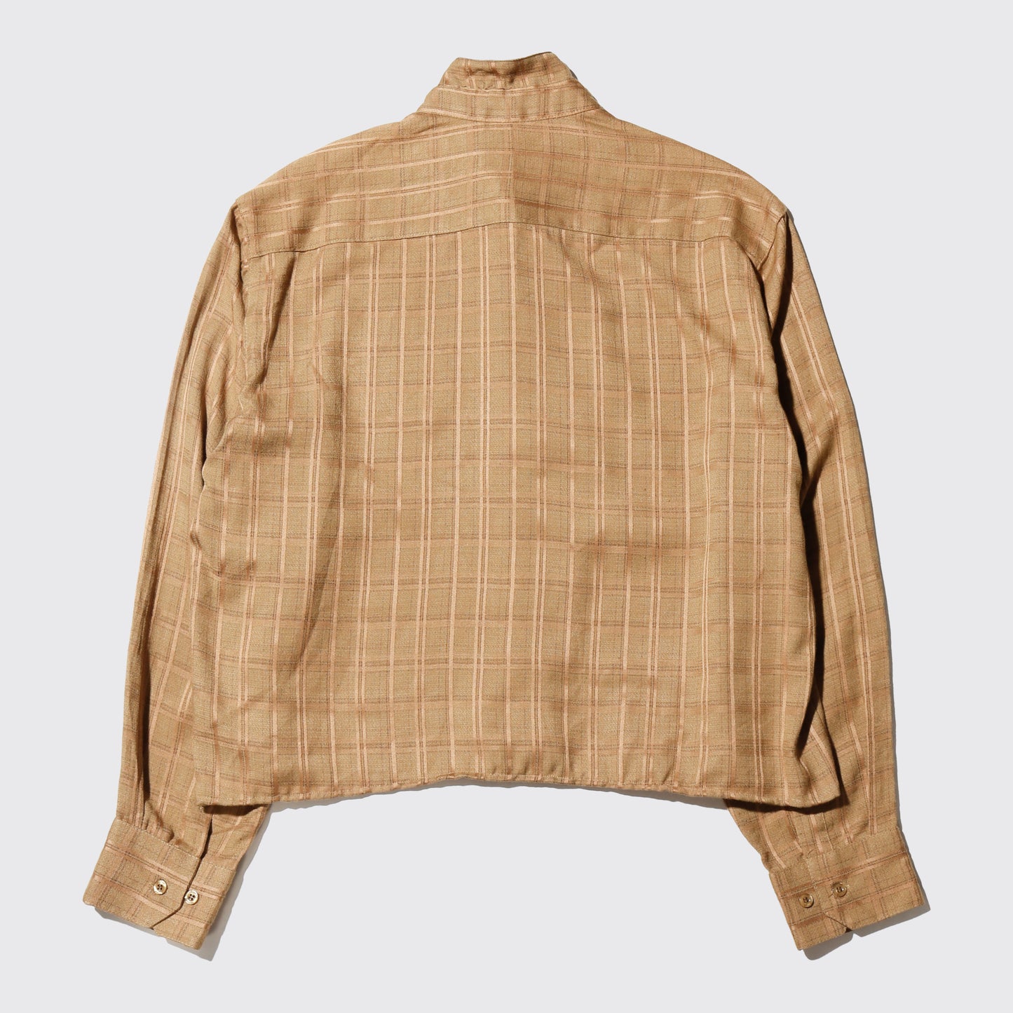 *one-off cropped bowtie check shirt