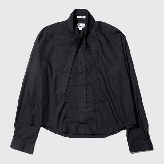 *one-off cropped bowtie dress shirt