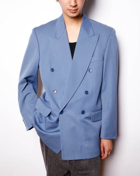 vintage gabardine double breasted tailored jacket