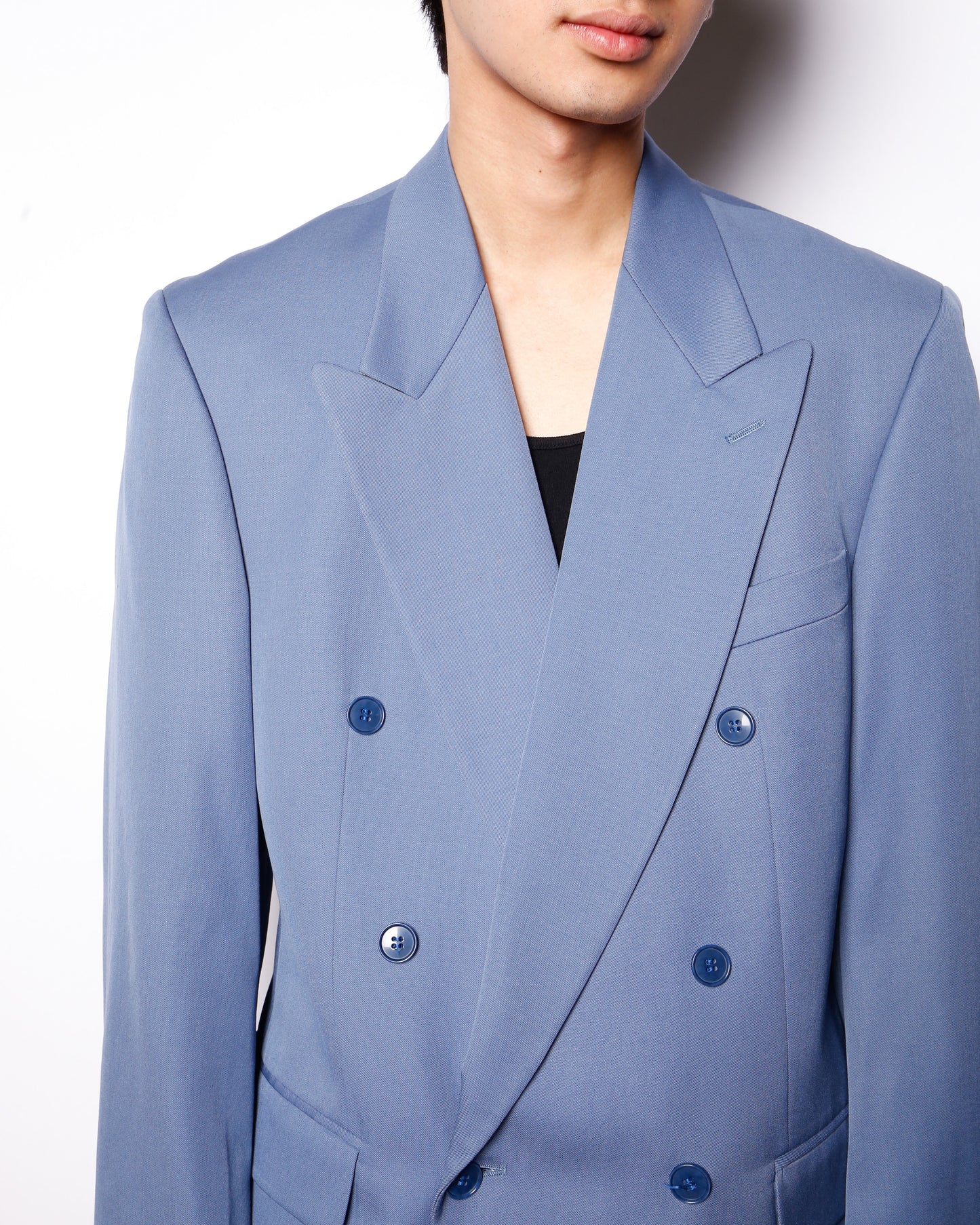 vintage gabardine double breasted tailored jacket