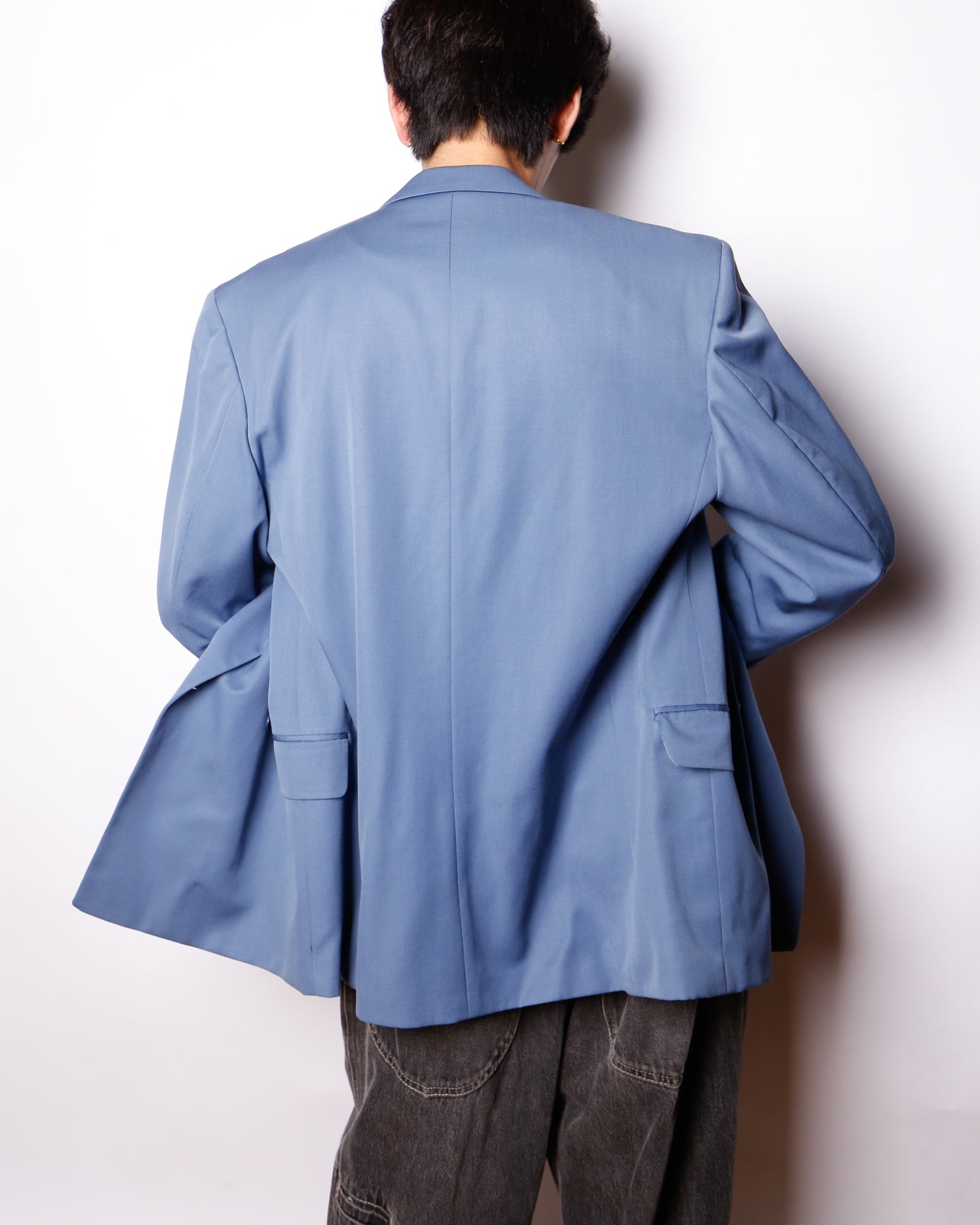 vintage gabardine double breasted tailored jacket