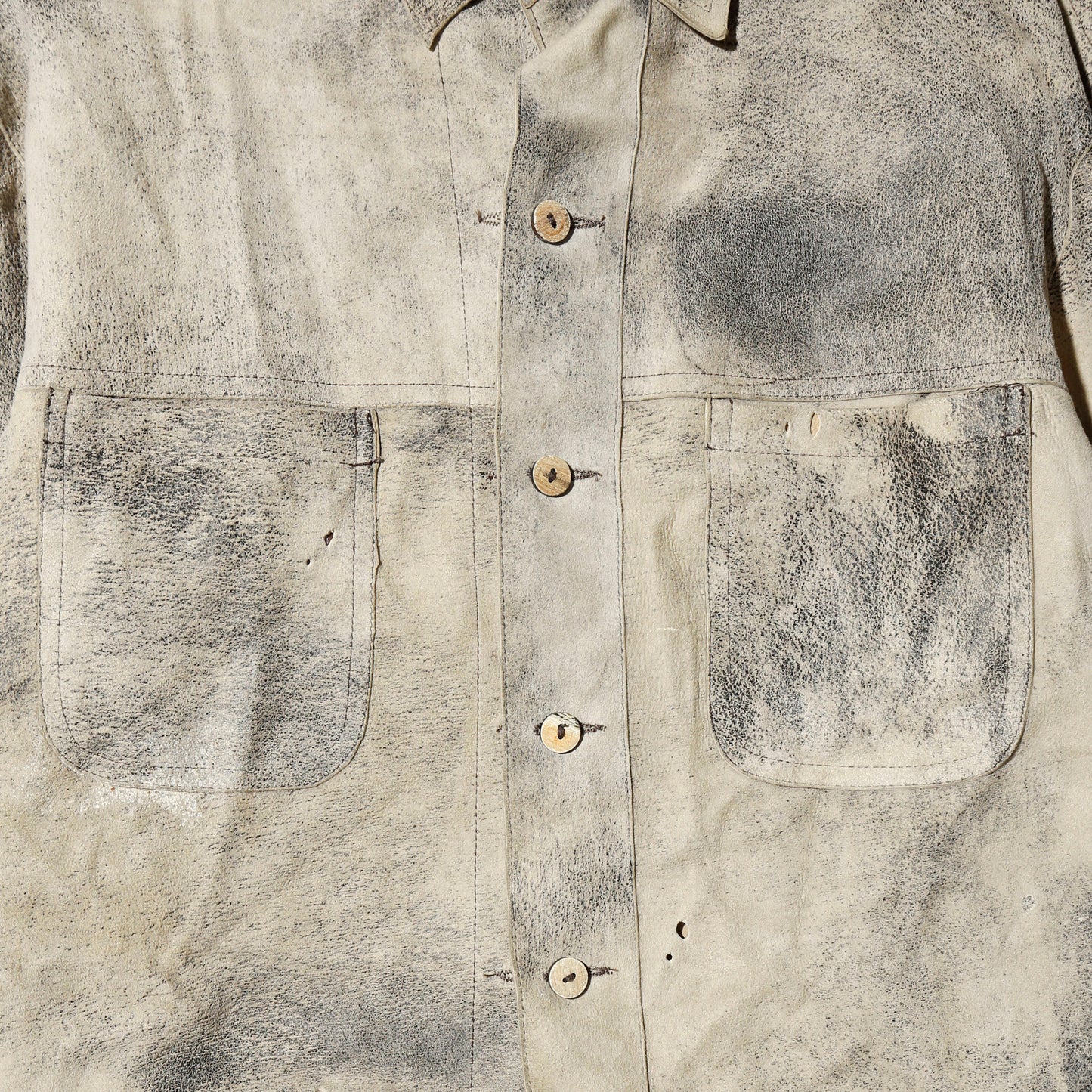 vintage reversible dust broken leather jacket