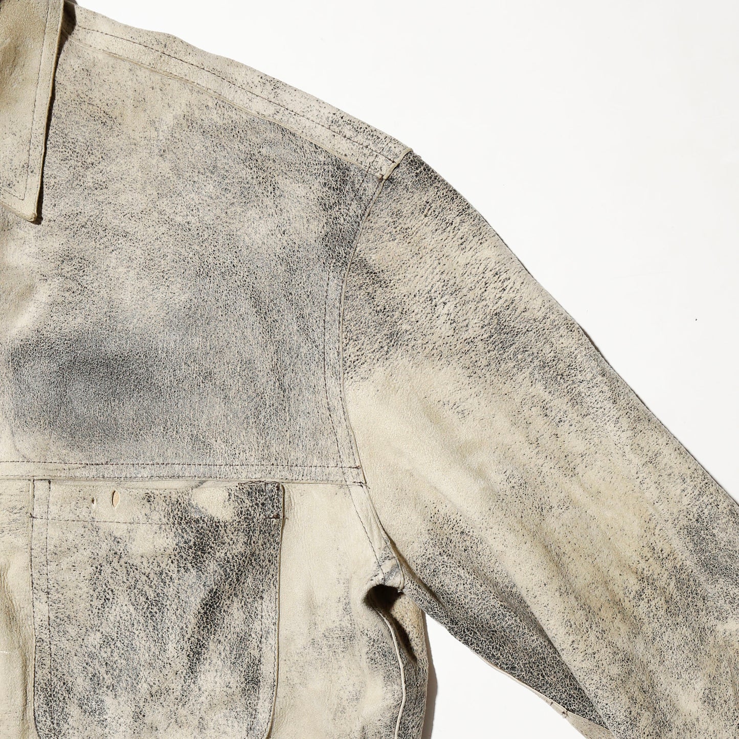 vintage reversible dust broken leather jacket
