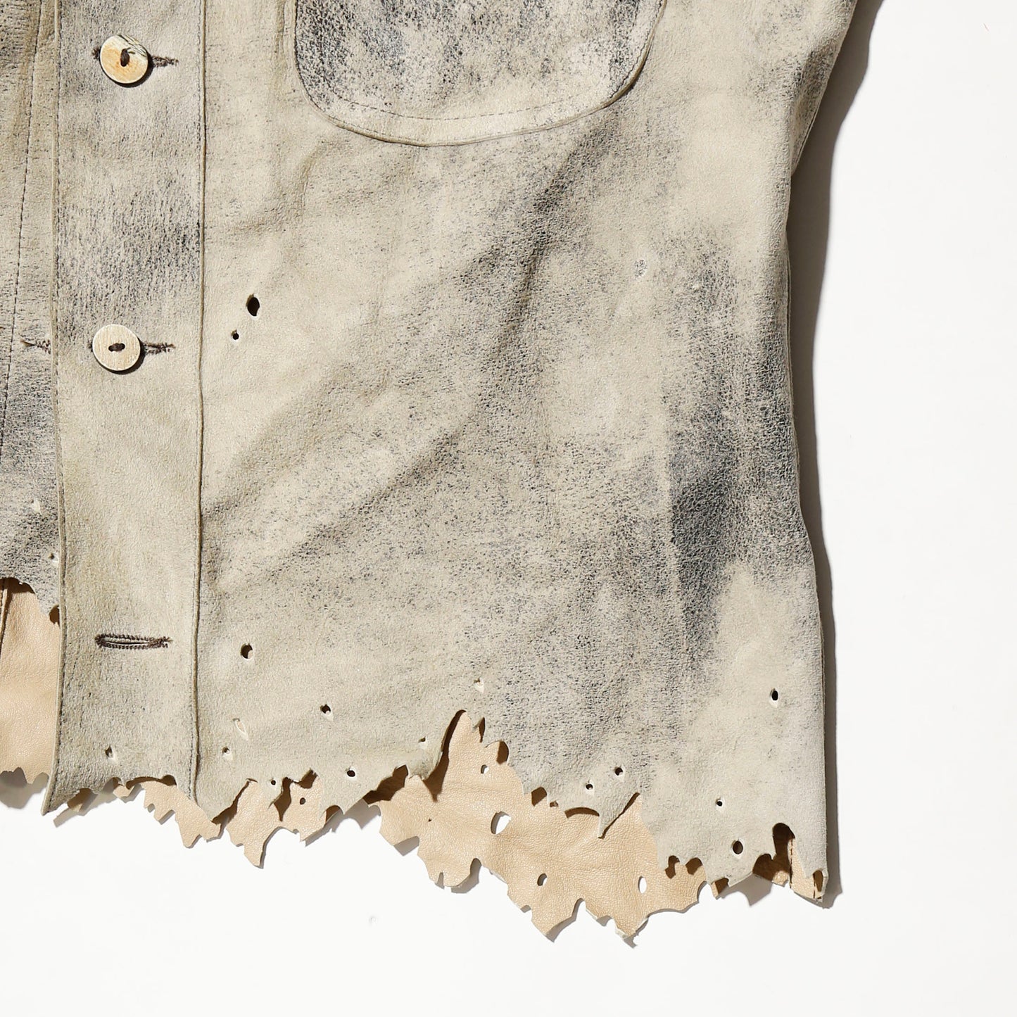 vintage reversible dust broken leather jacket