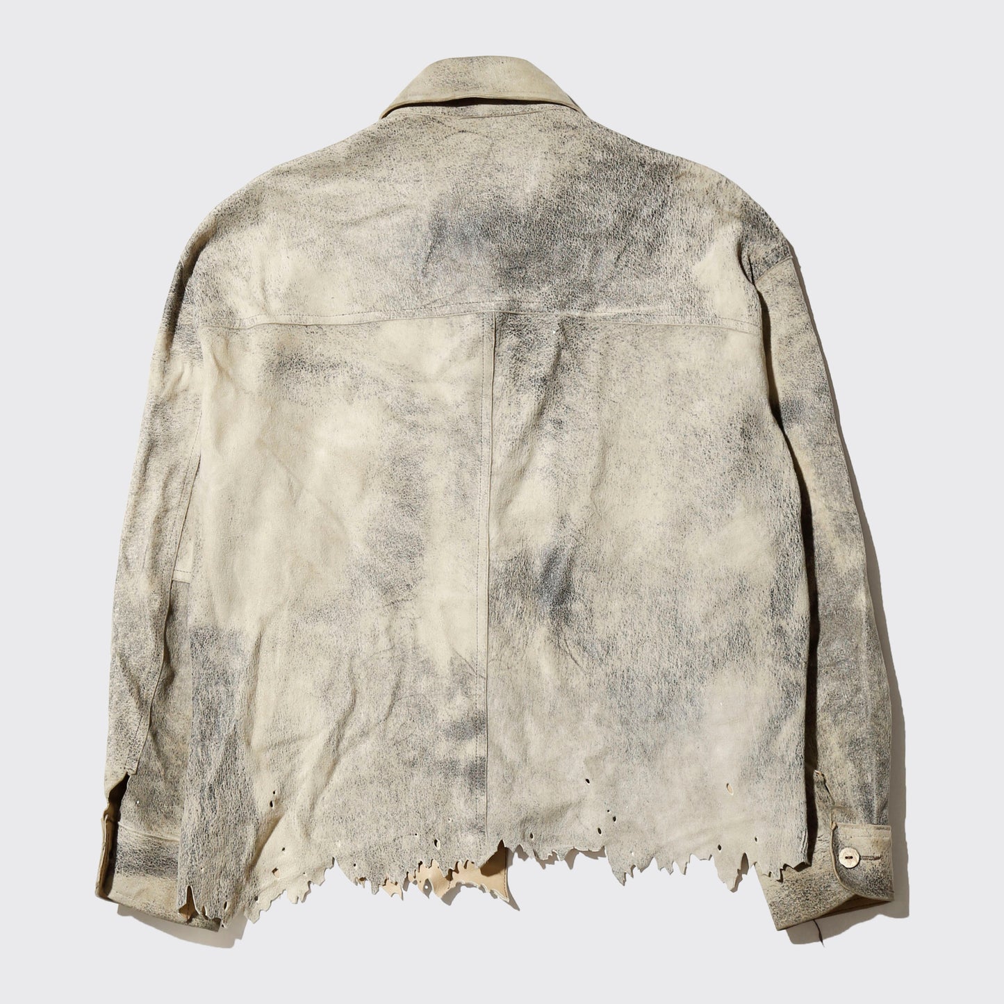 vintage reversible dust broken leather jacket