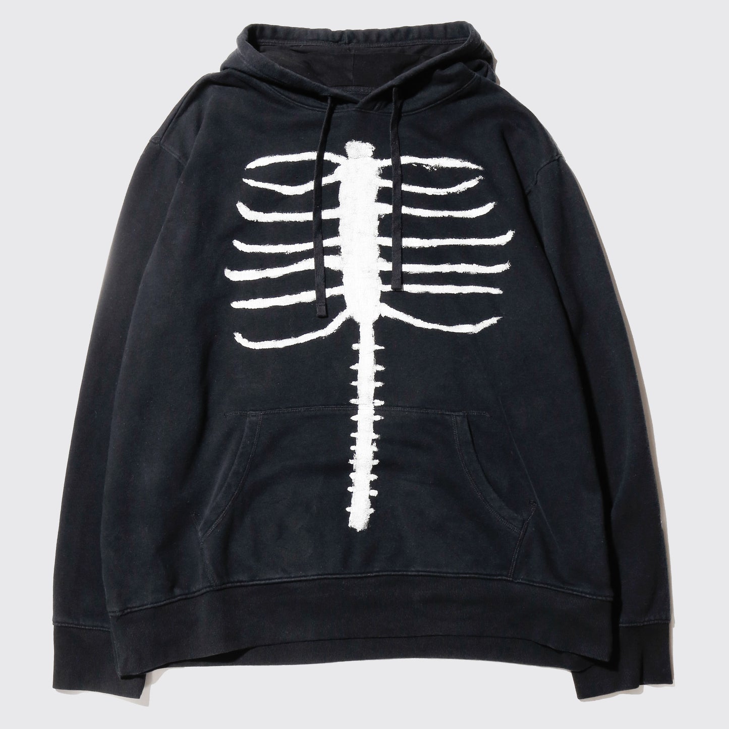 vintage skeleton hand painted hoodie