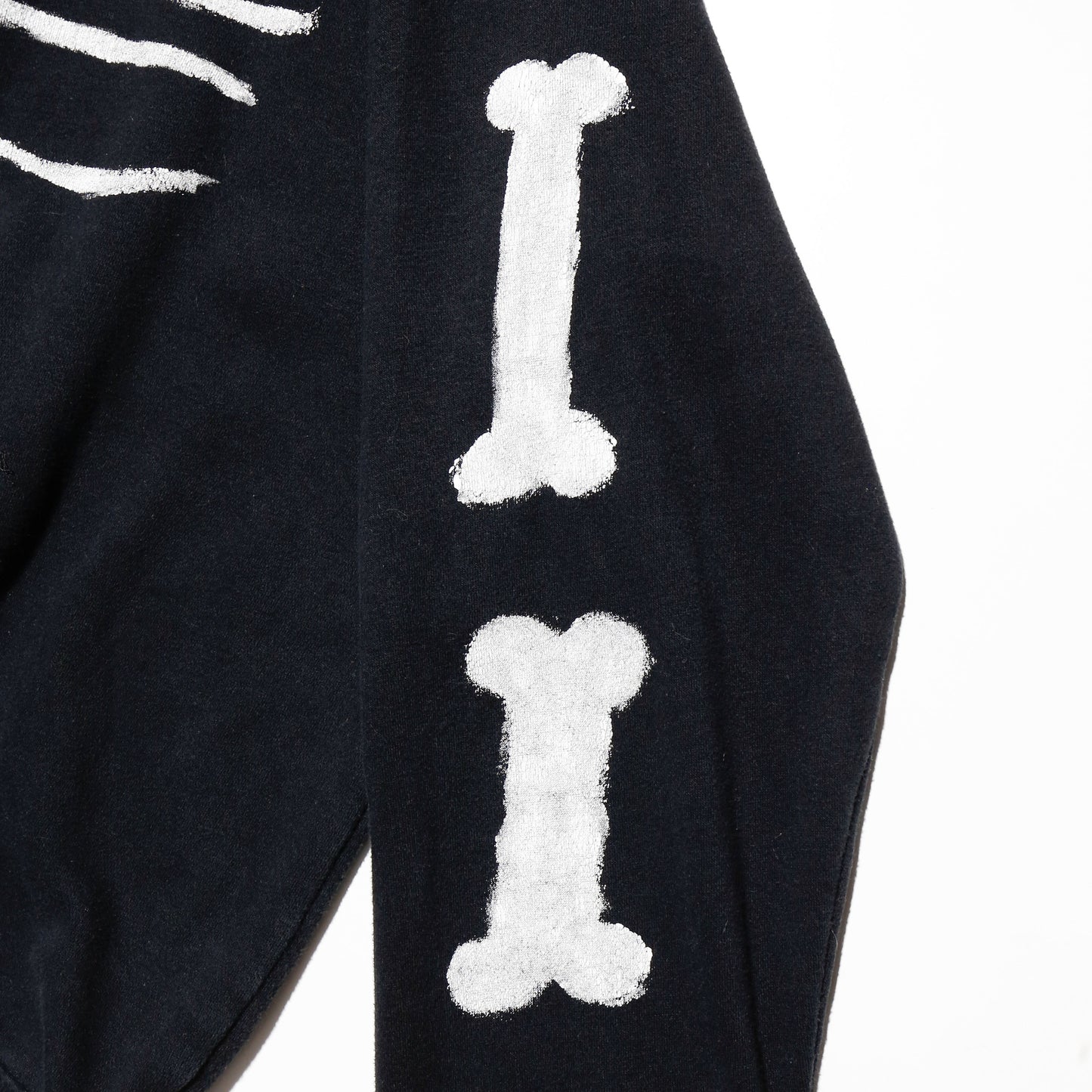 vintage skeleton hand painted hoodie