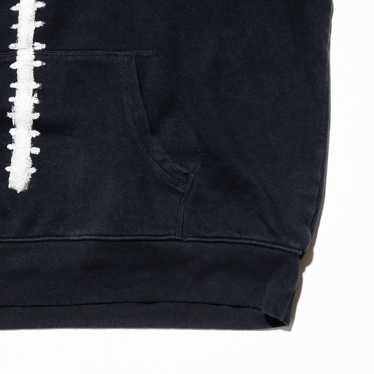 vintage skeleton hand painted hoodie