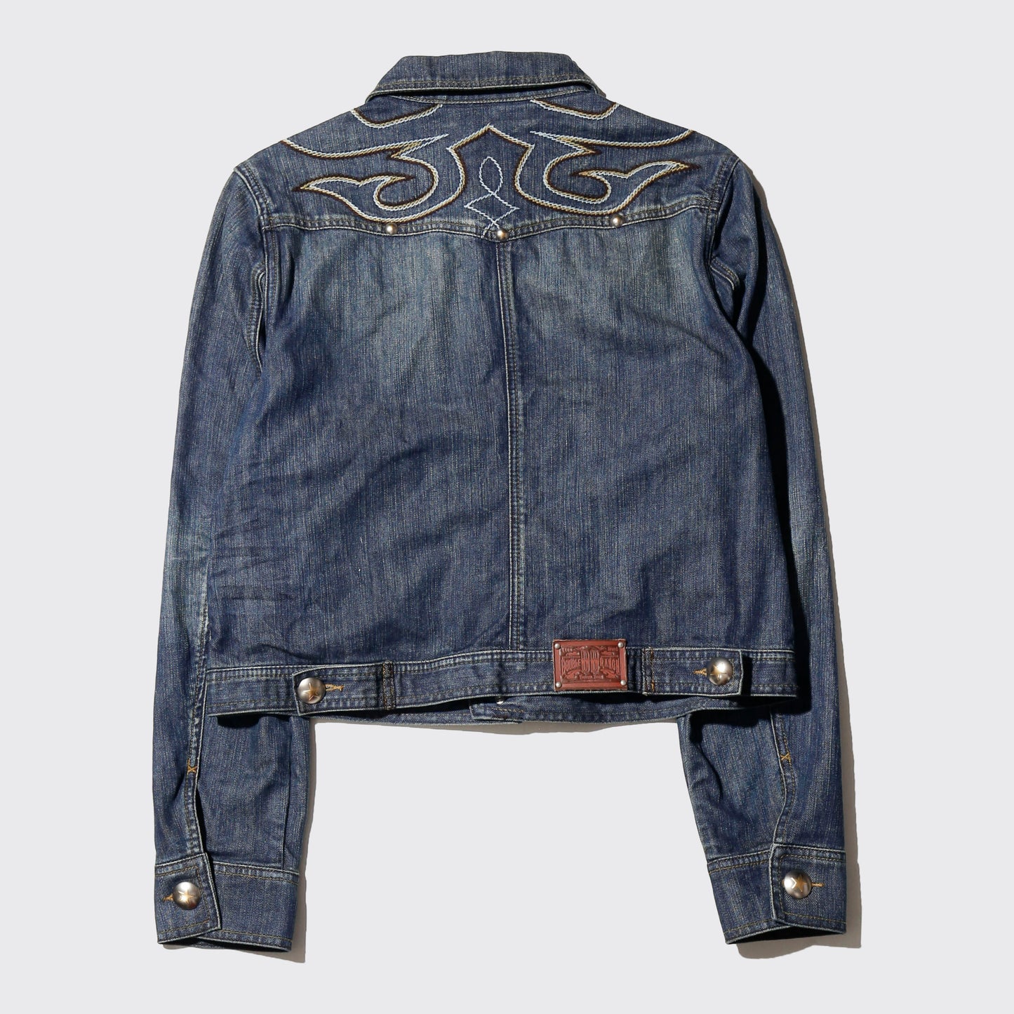 vintage western broderied trucker jacket