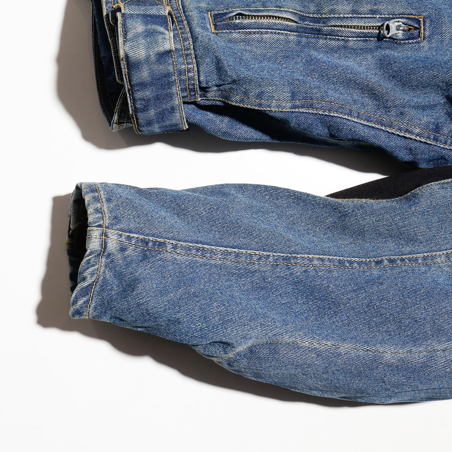 vintage 00's denim motorcycle jacket , detachable liner