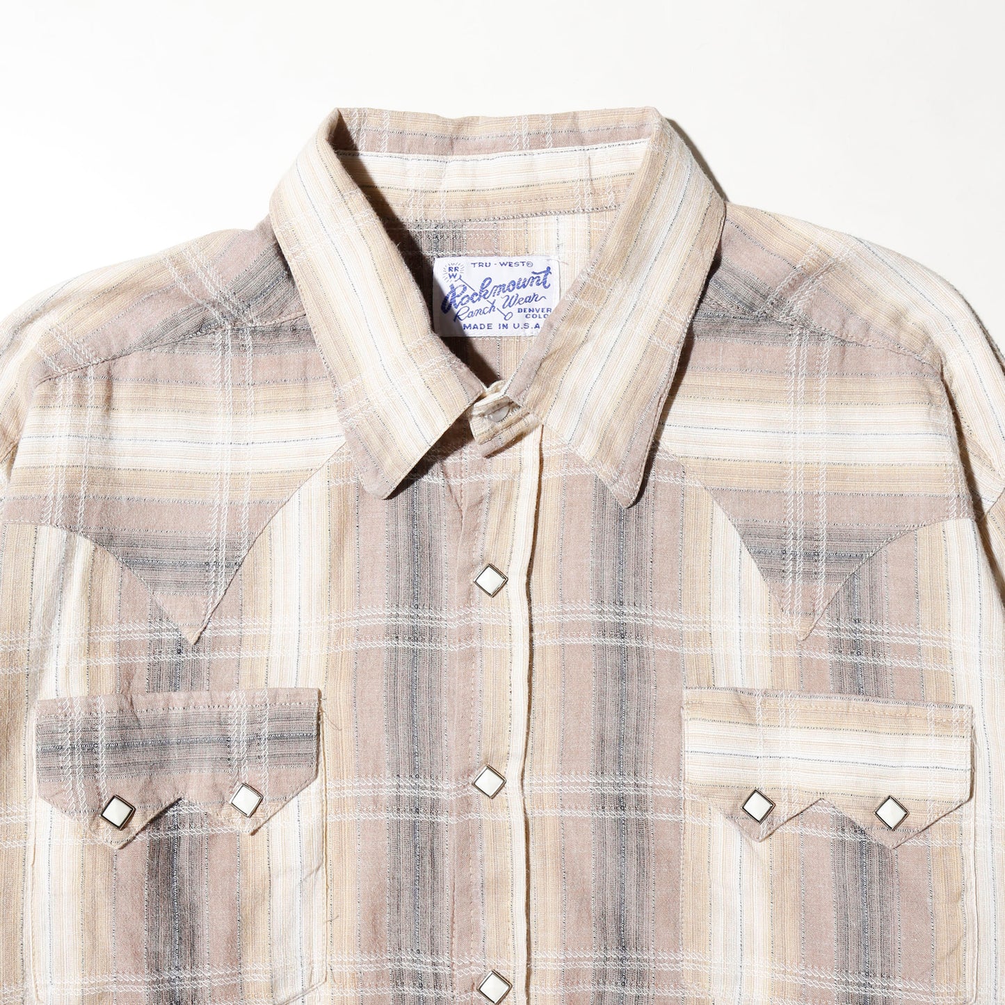 vintage rockmount check western shirt