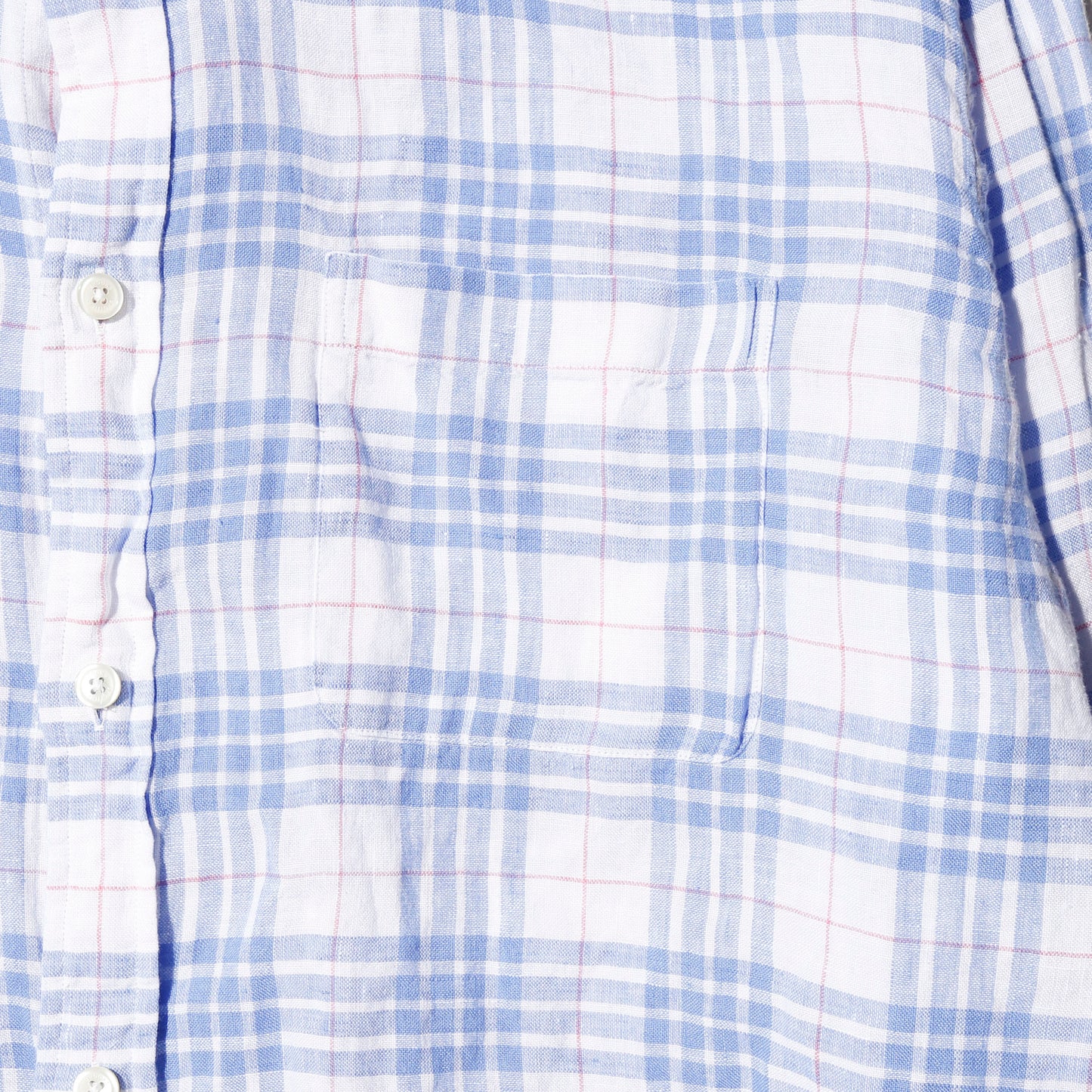 vintage brooks brothers check  linen shirt
