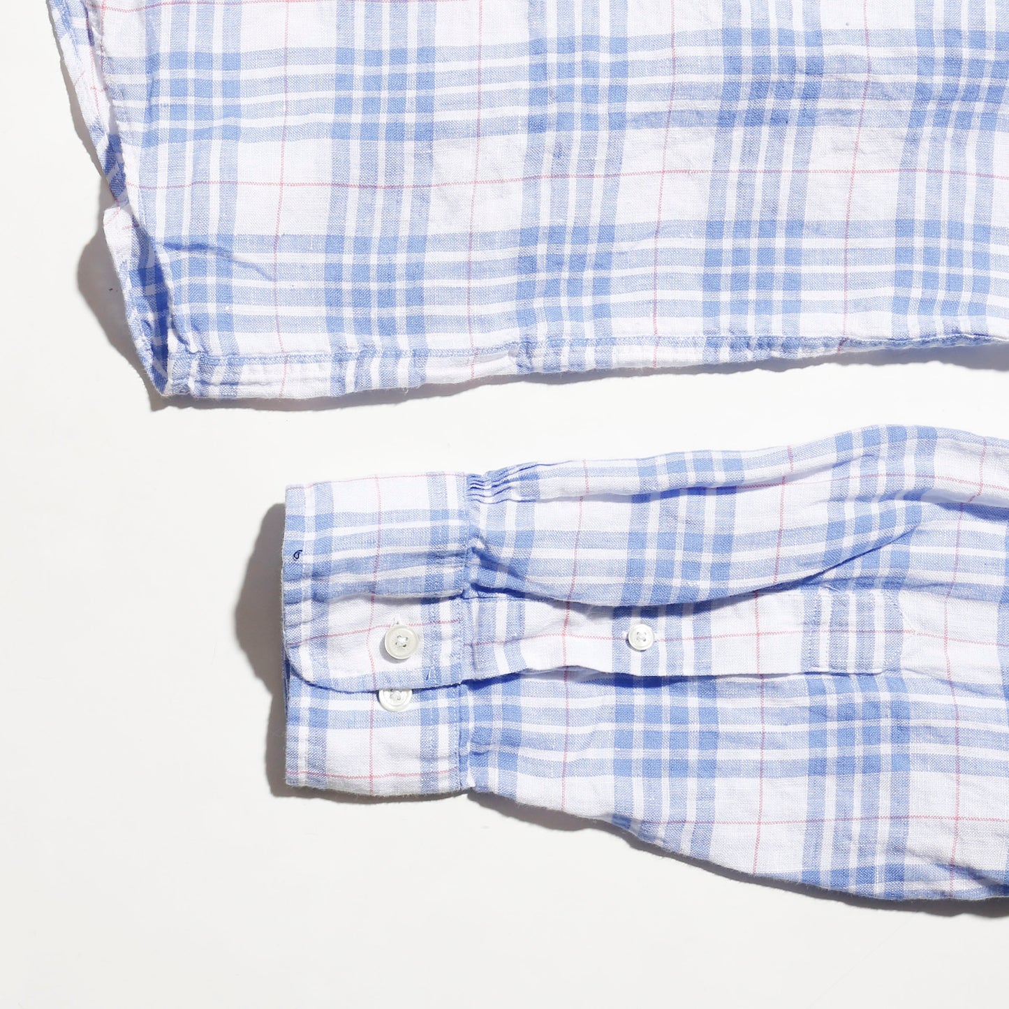 vintage brooks brothers check  linen shirt