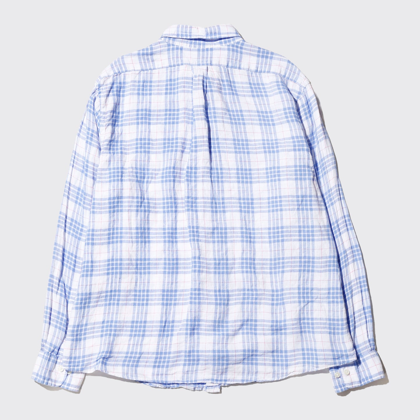 vintage brooks brothers check  linen shirt