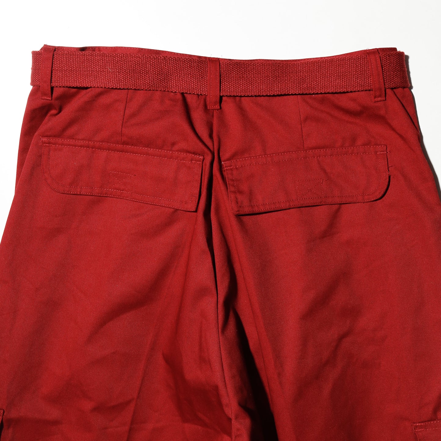 vintage belted center tuck cargo shorts