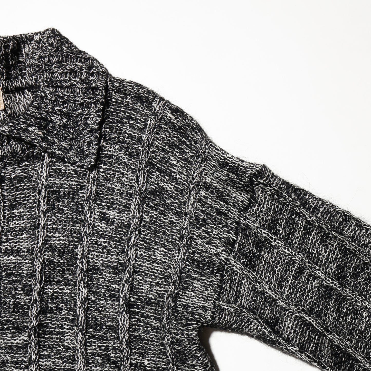 vintage melange silk cropped cardigan