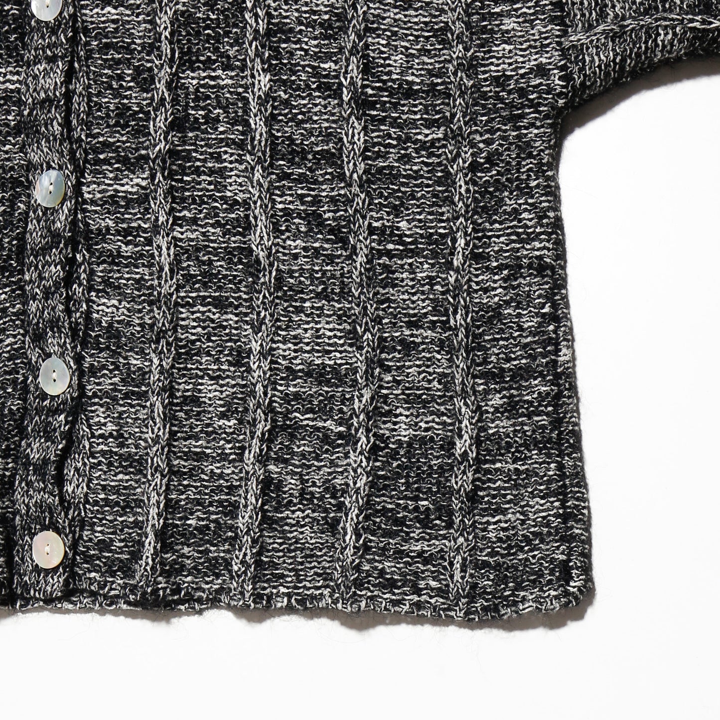 vintage melange silk cropped cardigan