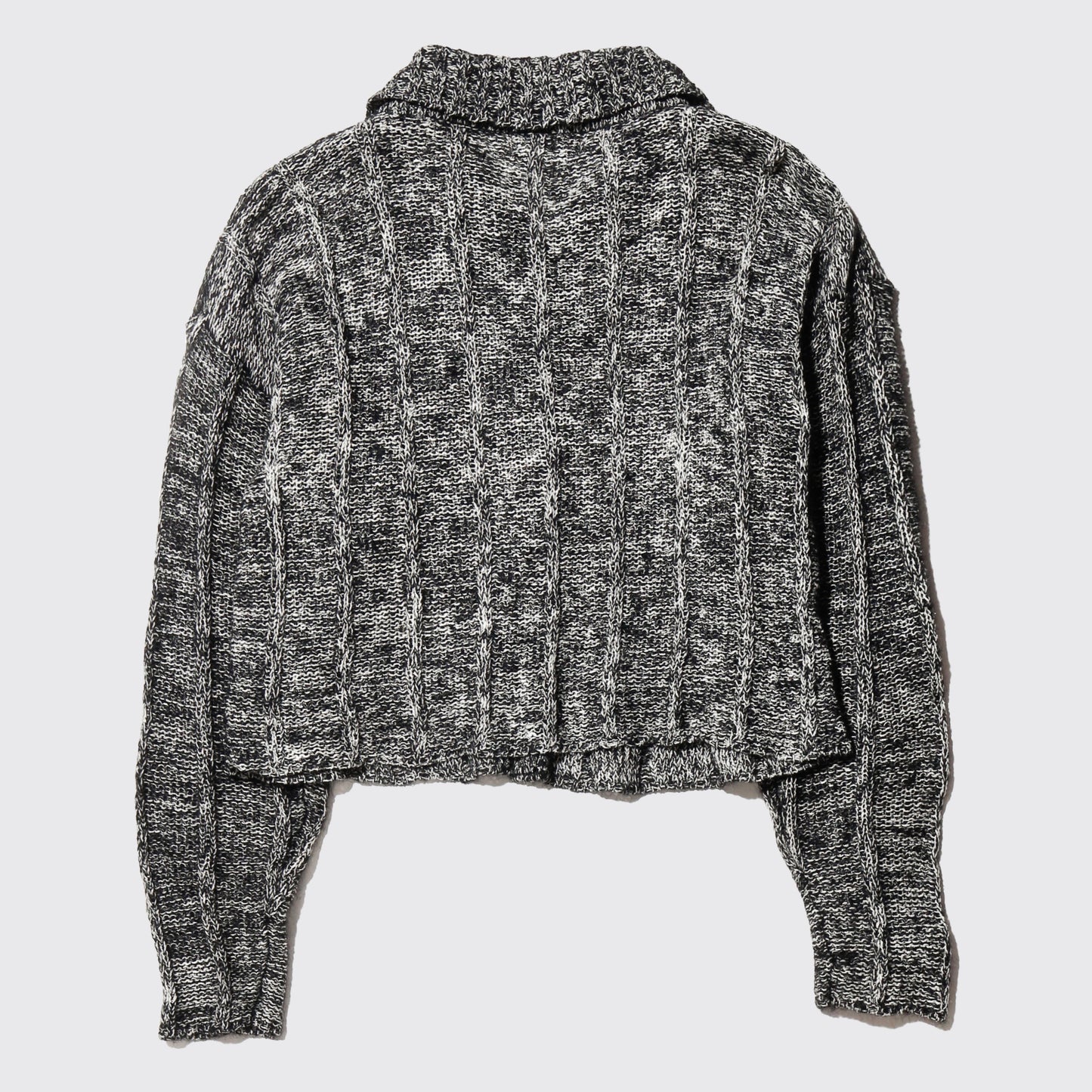 vintage melange silk cropped cardigan