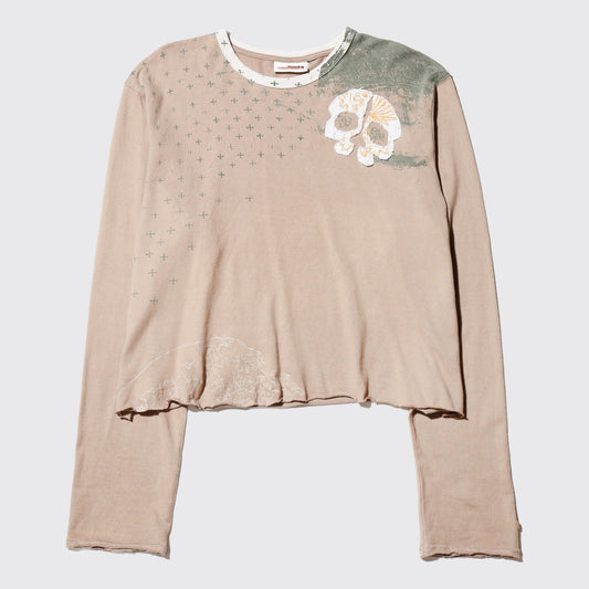 vintage 00's quick silver skull and cross cut sew*cut off