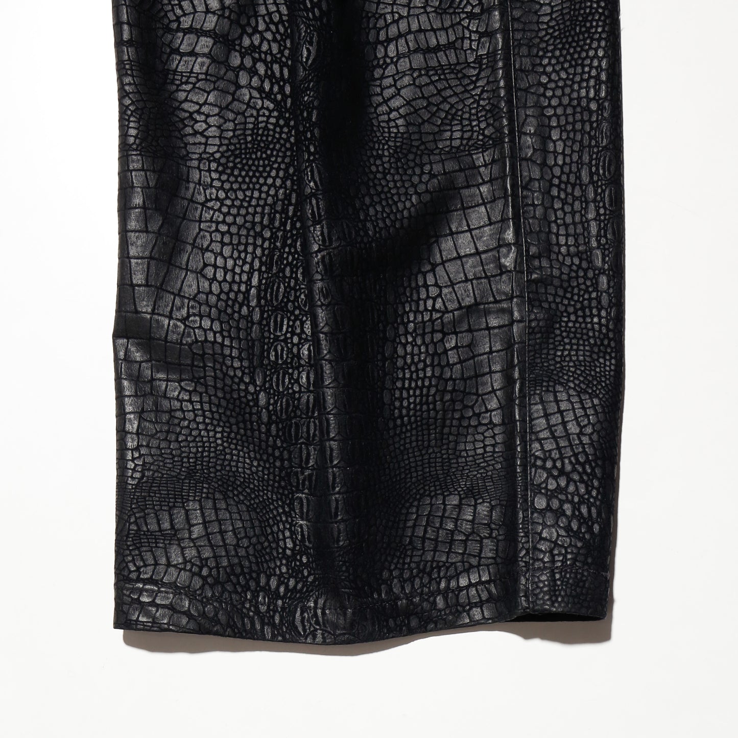 vintage guess center tuck faux croc trousers