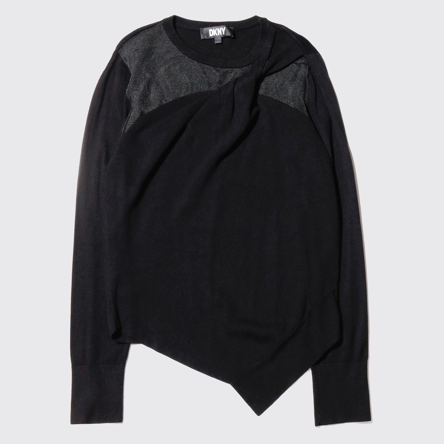 vintage donna karan twisted asymmetry cut sew