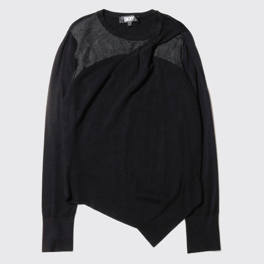 vintage donna karan twisted asymmetry cut sew