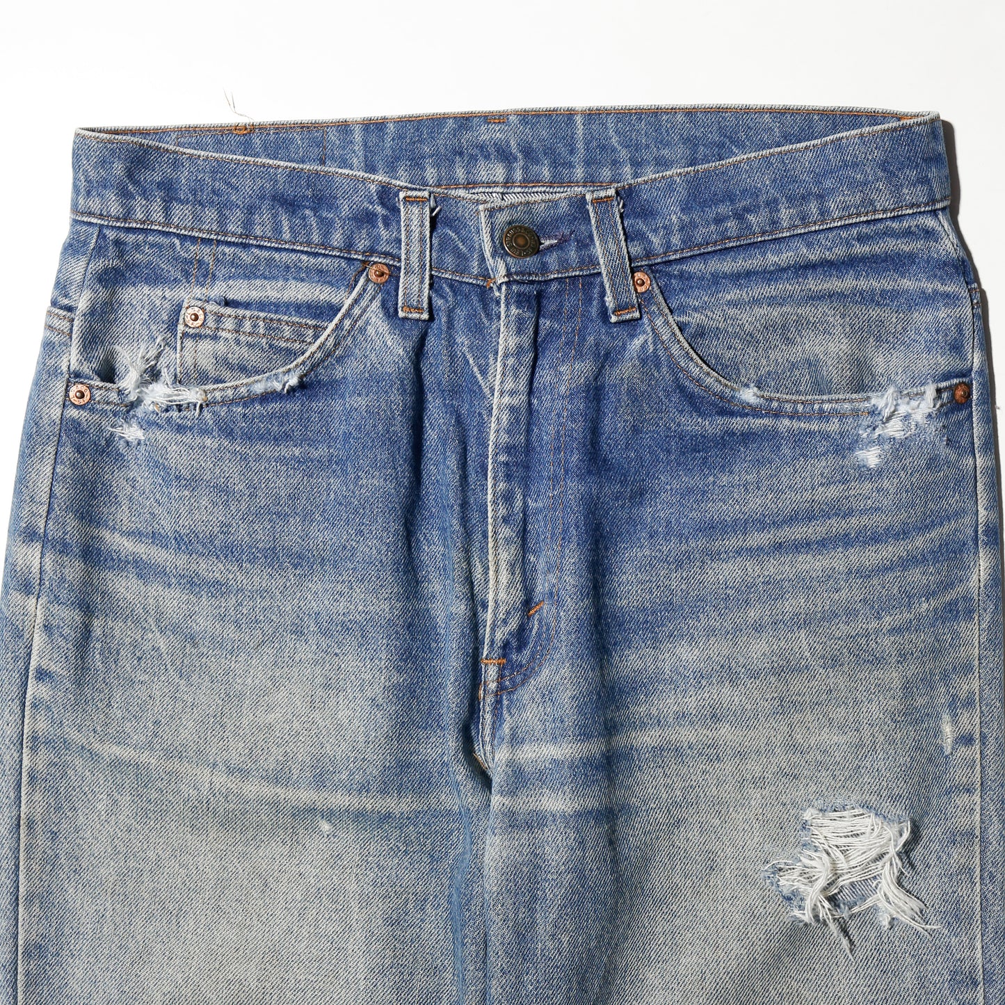 *one-off levi's 517 broken jeans