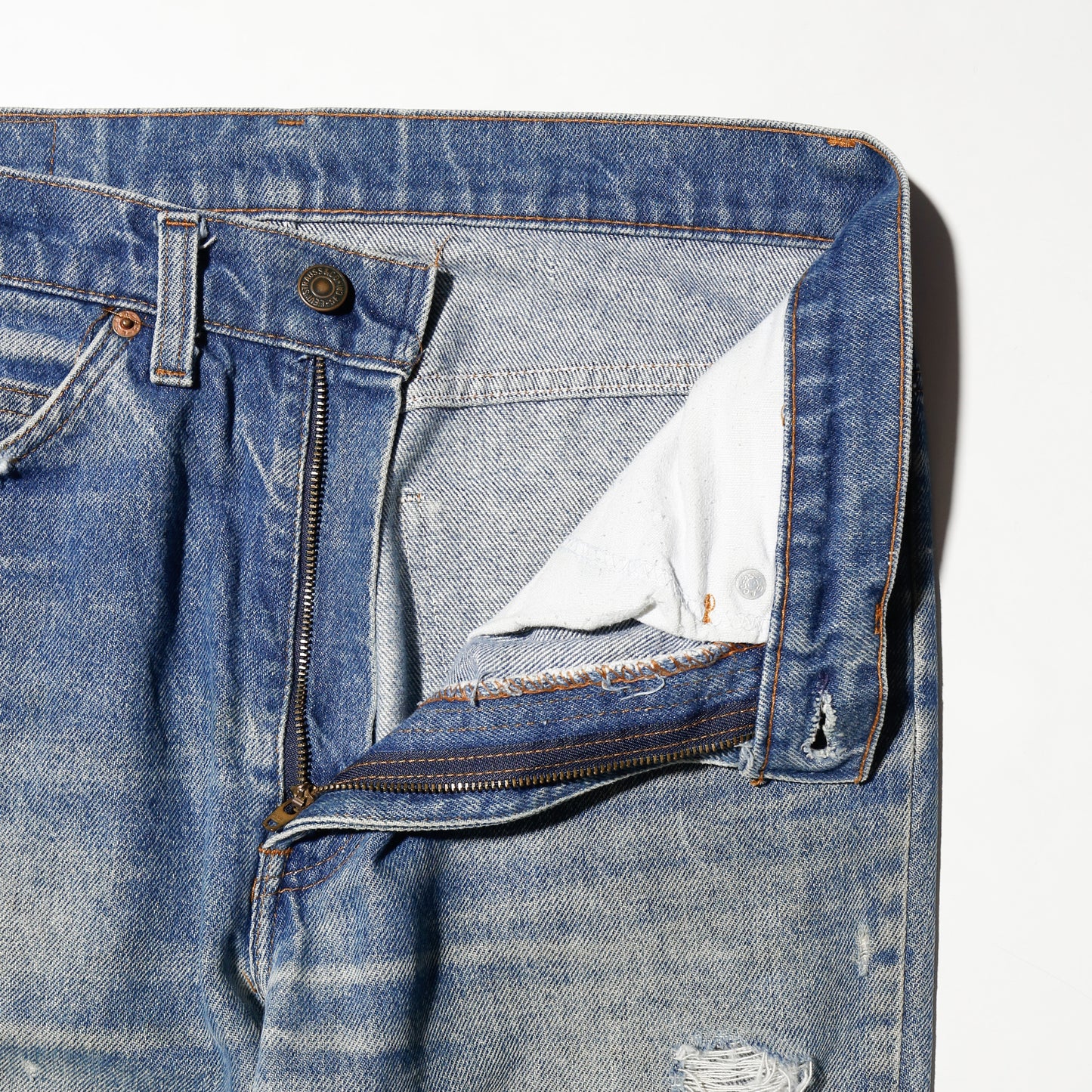 *one-off levi's 517 broken jeans