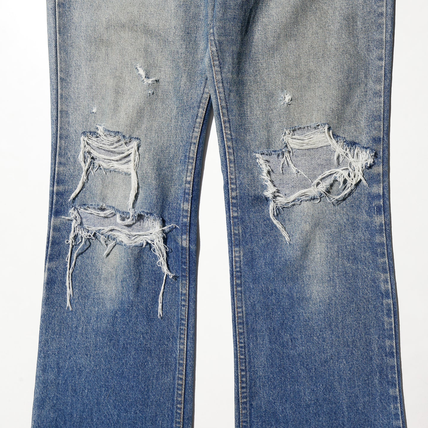 *one-off levi's 517 broken jeans