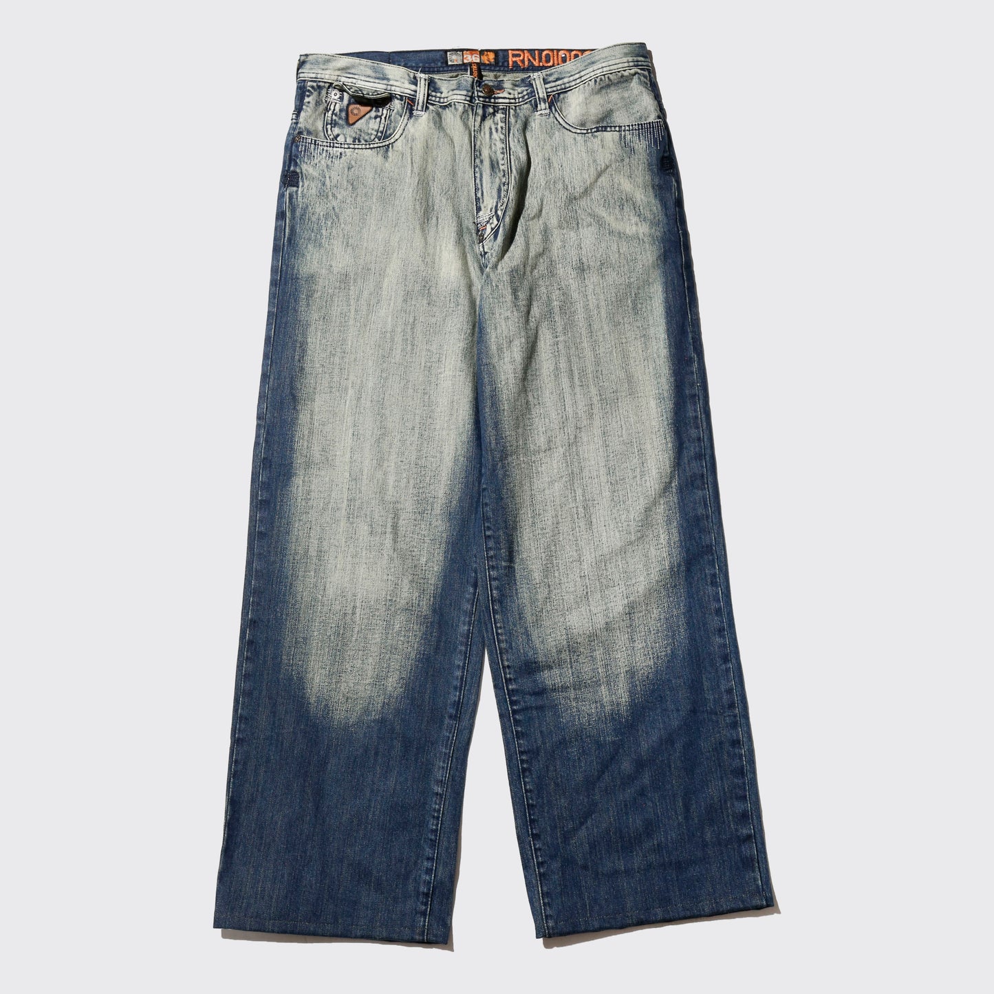 vintage akademics jeanius faded baggy jeans