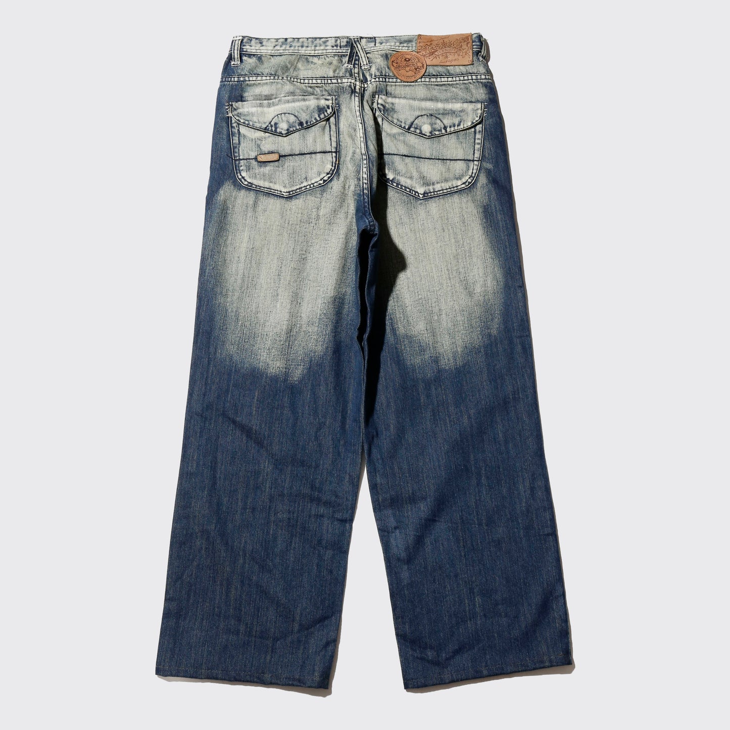 vintage akademics jeanius faded baggy jeans