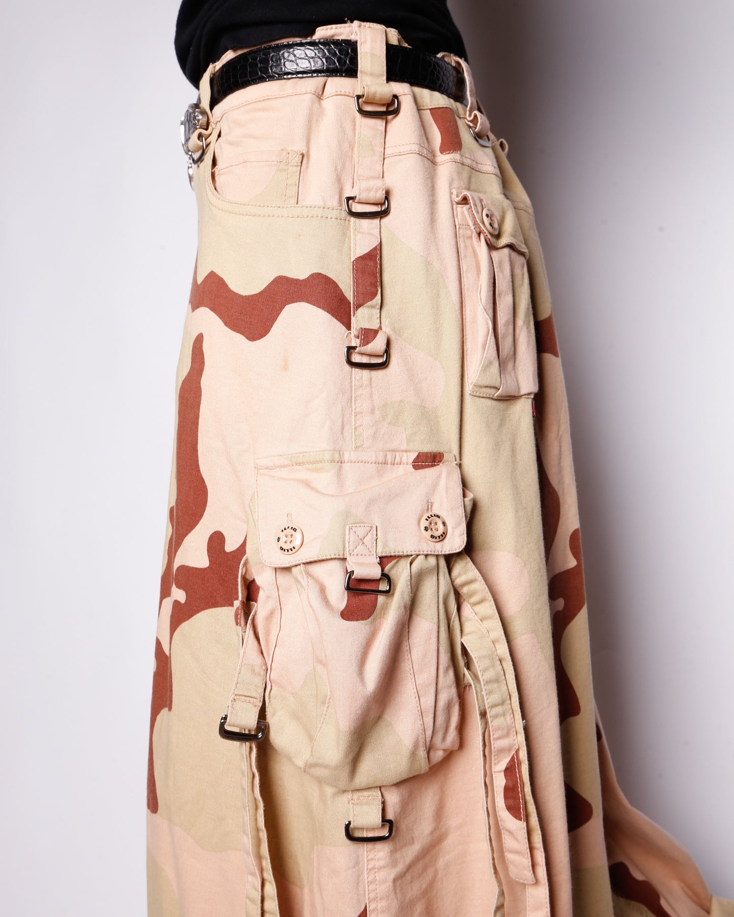 vintage illing camouflage rave skirt