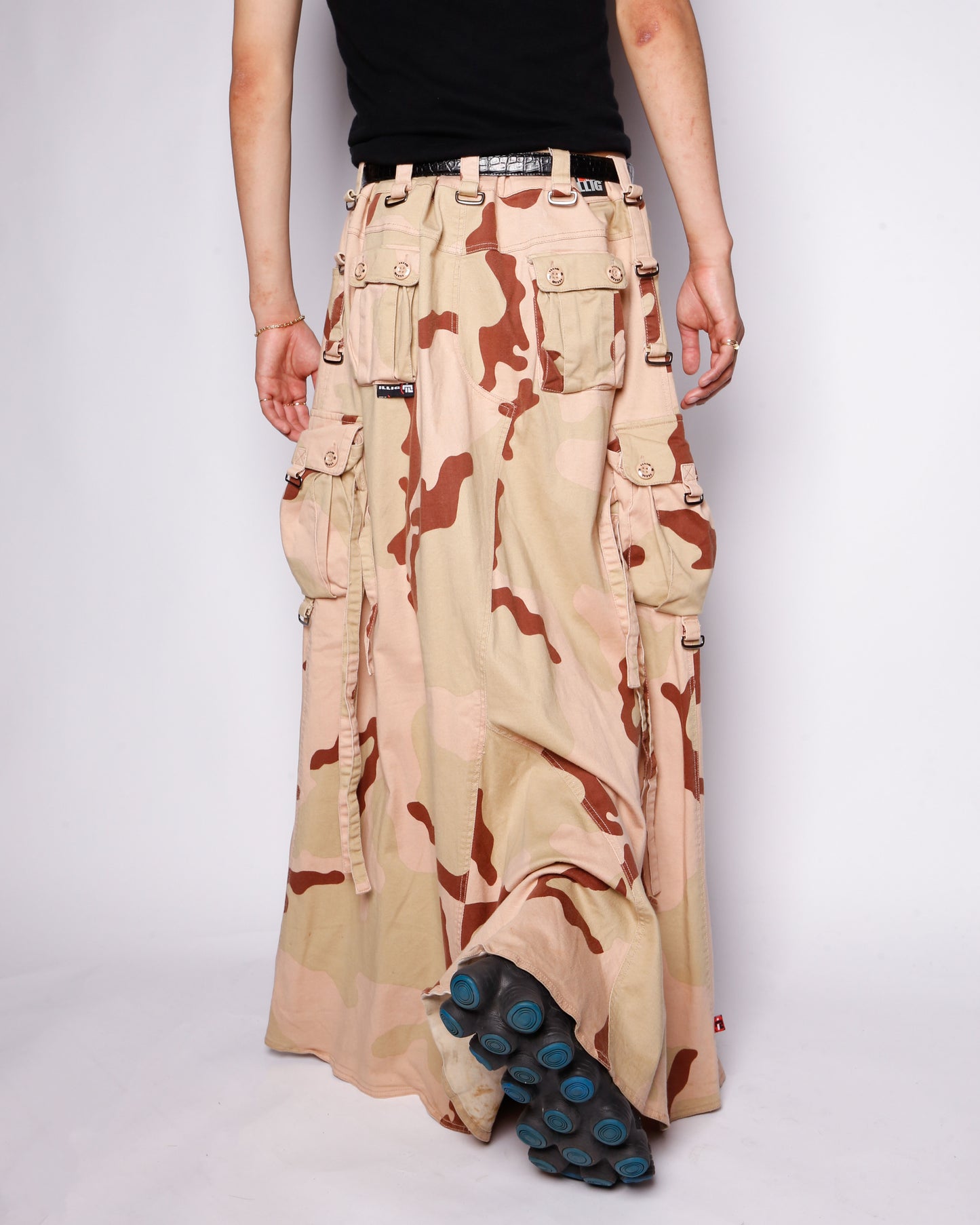 vintage illing camouflage rave skirt