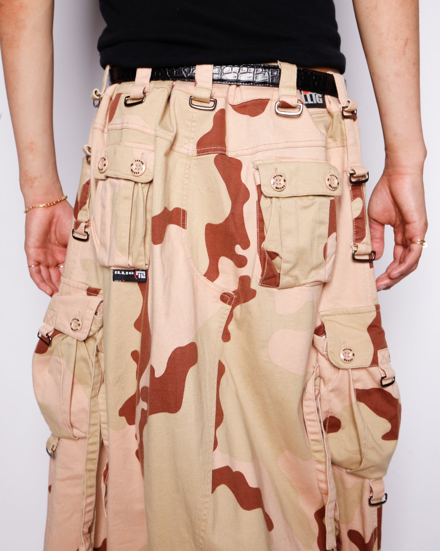 vintage illing camouflage rave skirt
