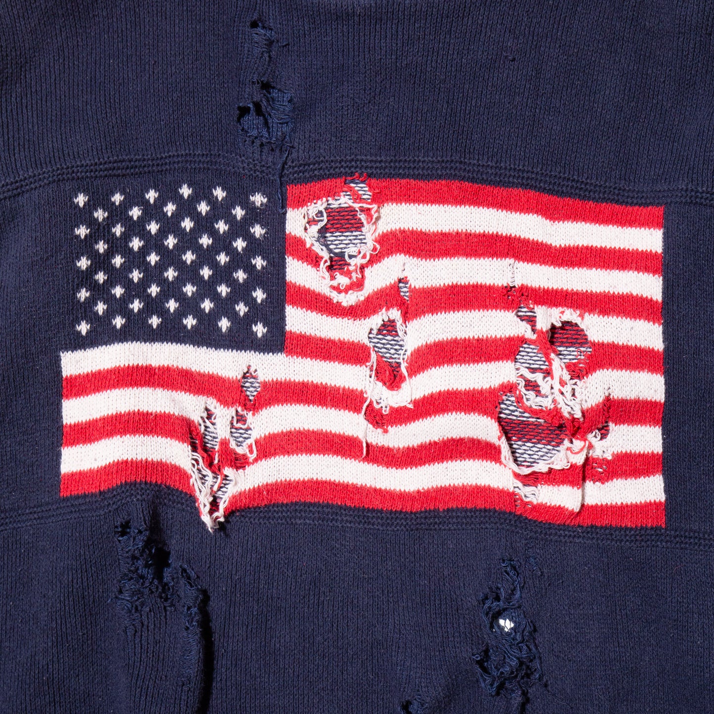 vintage broken flag sweater