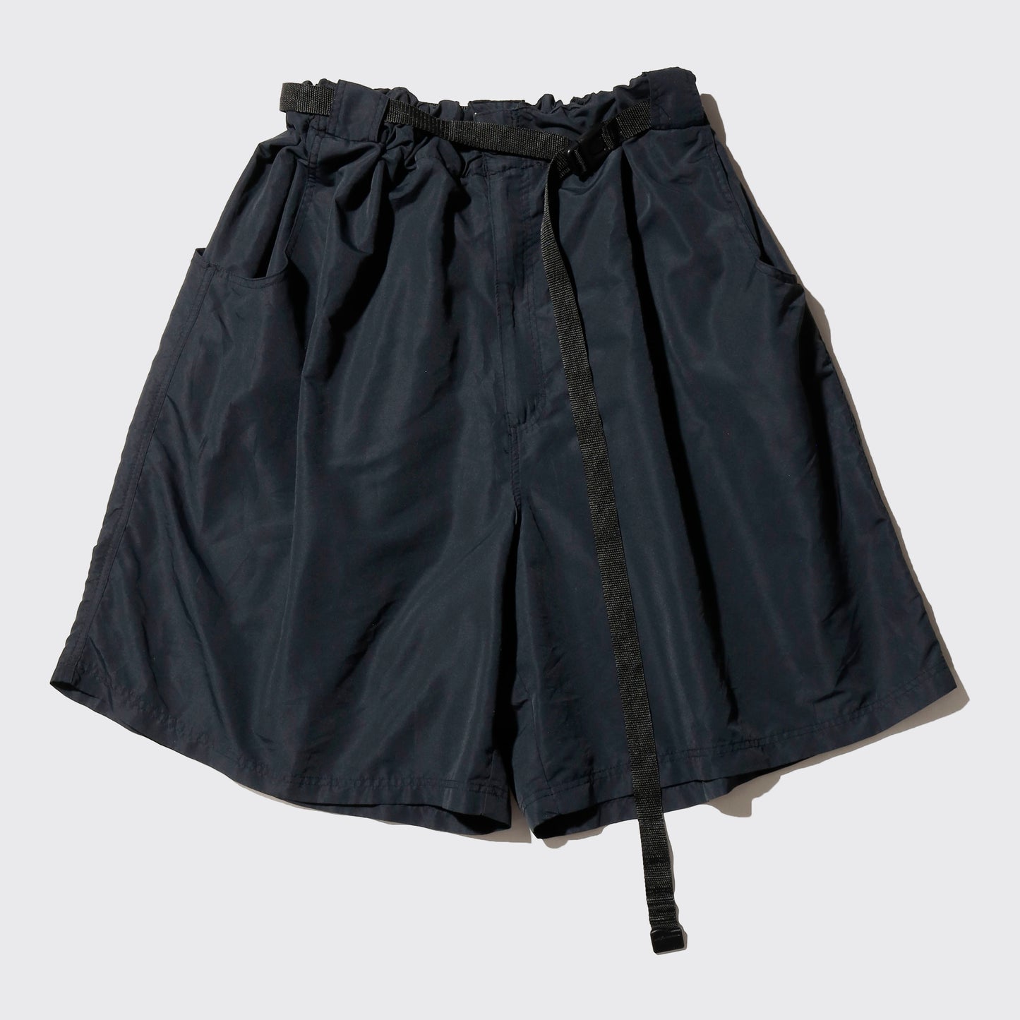 vintage belted nylon bermuda shorts