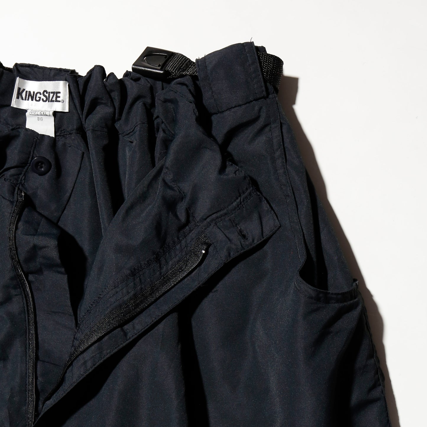 vintage belted nylon bermuda shorts