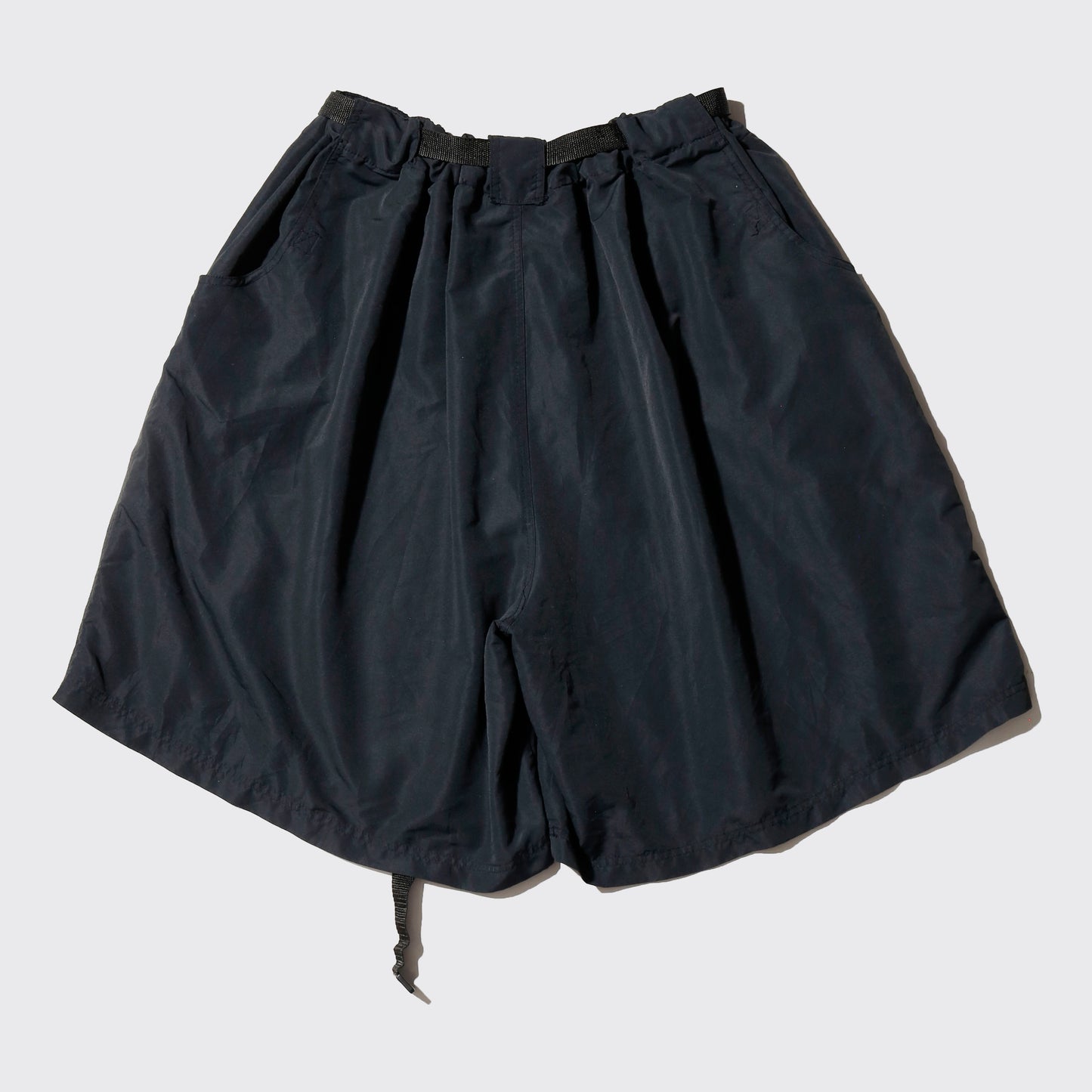 vintage belted nylon bermuda shorts