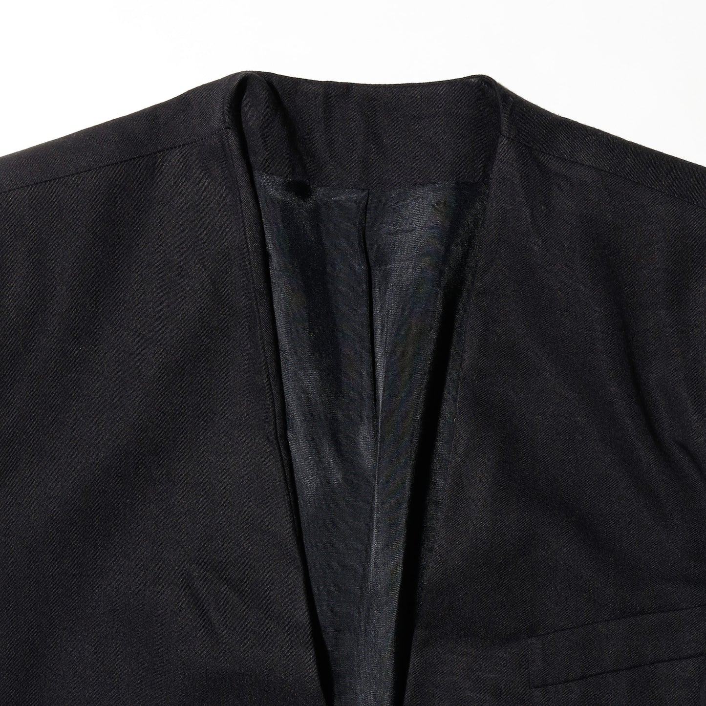 vintage collarless double breasted tailored jacket