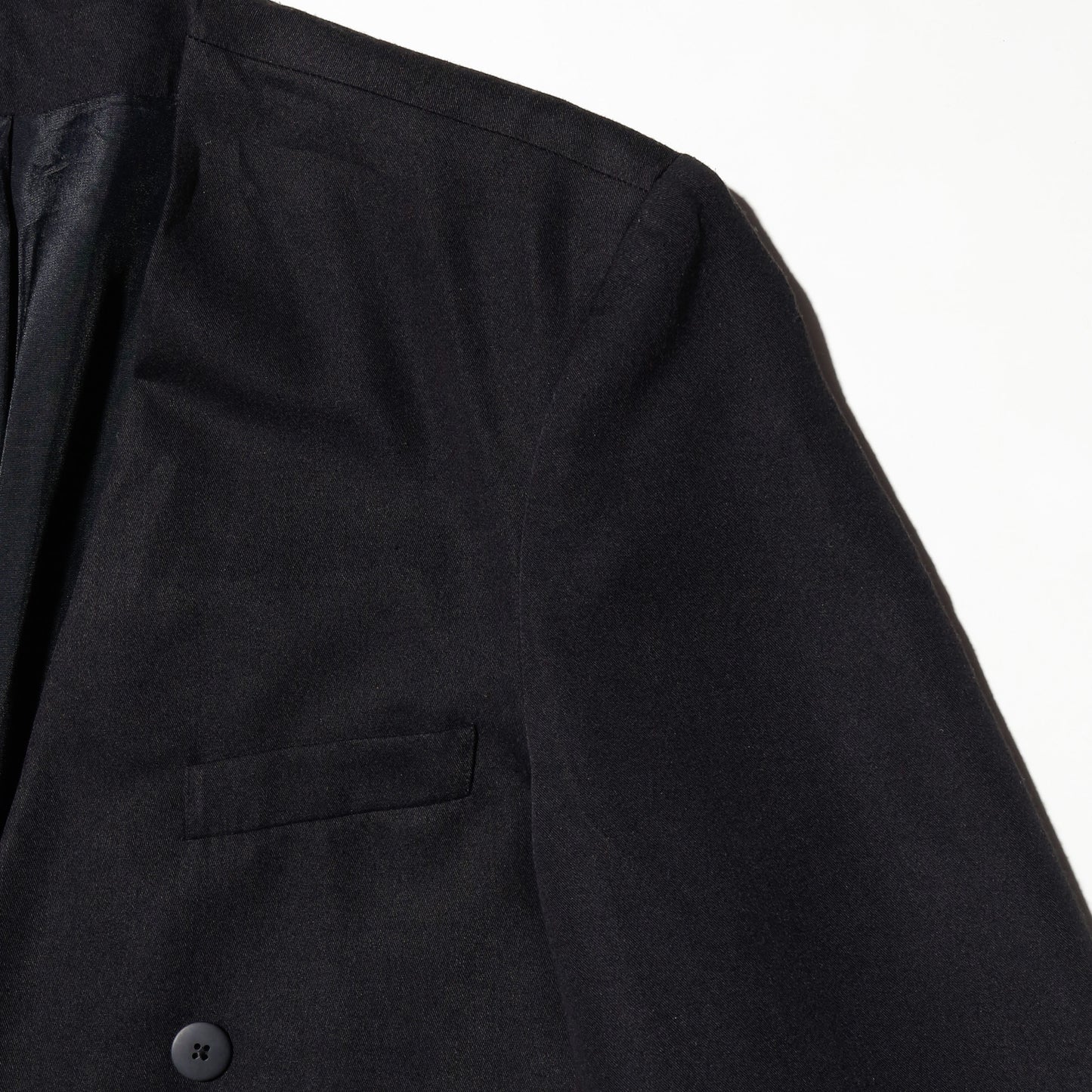 vintage collarless double breasted tailored jacket