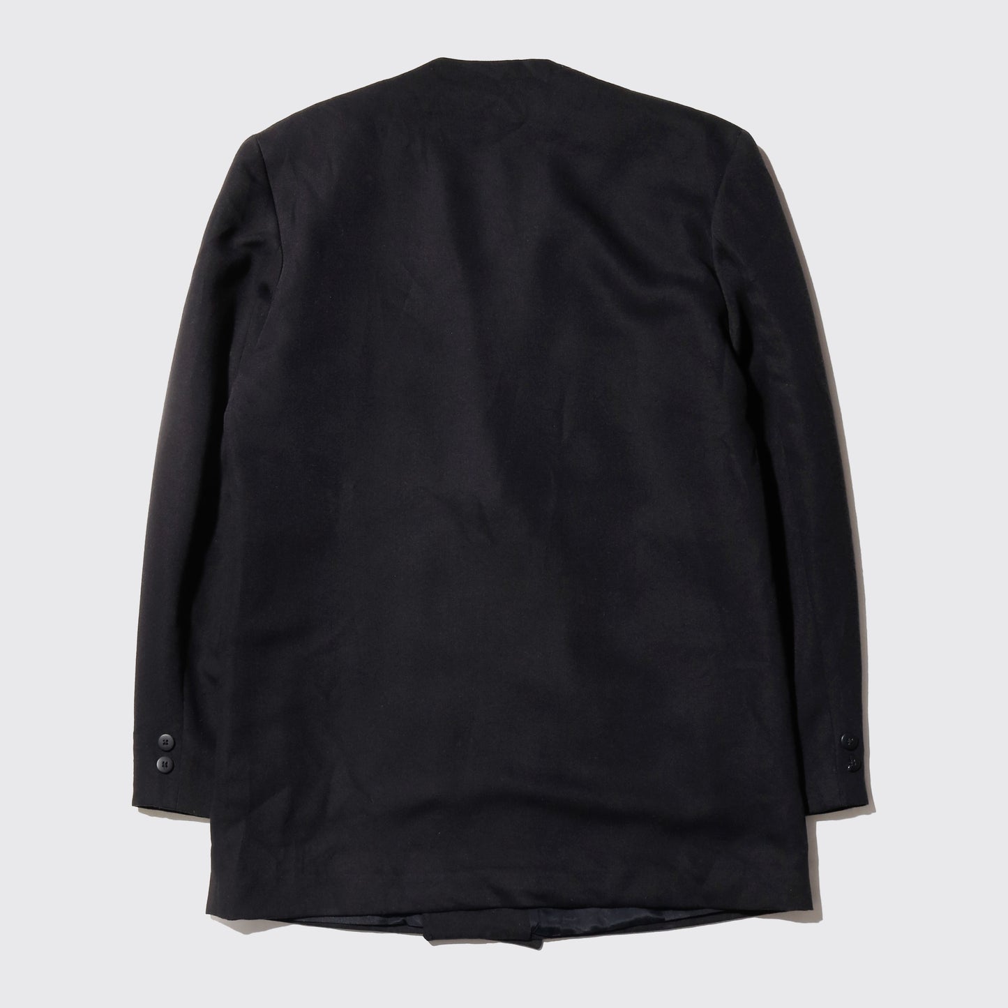 vintage collarless double breasted tailored jacket