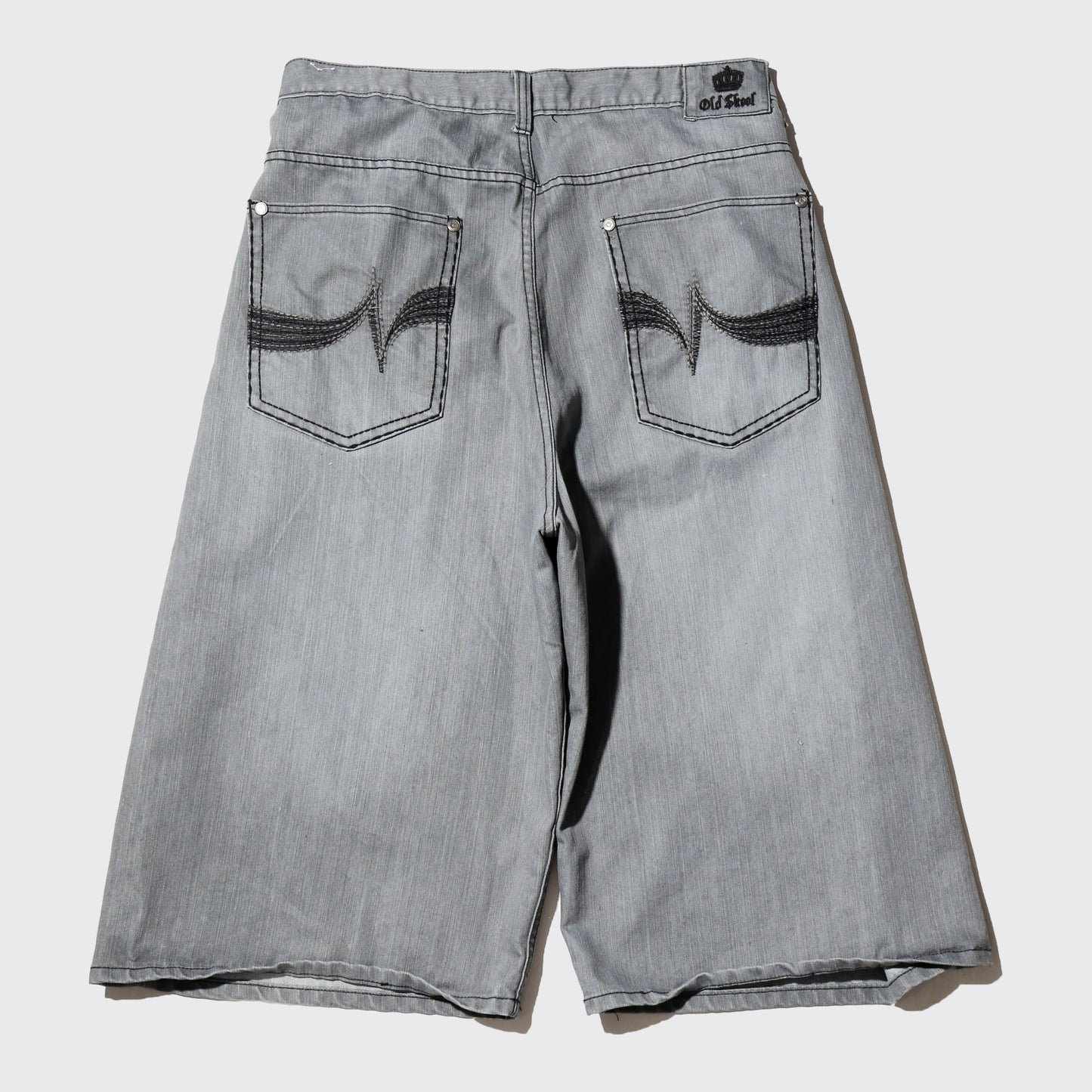 vintage whiskered denim shorts *resized