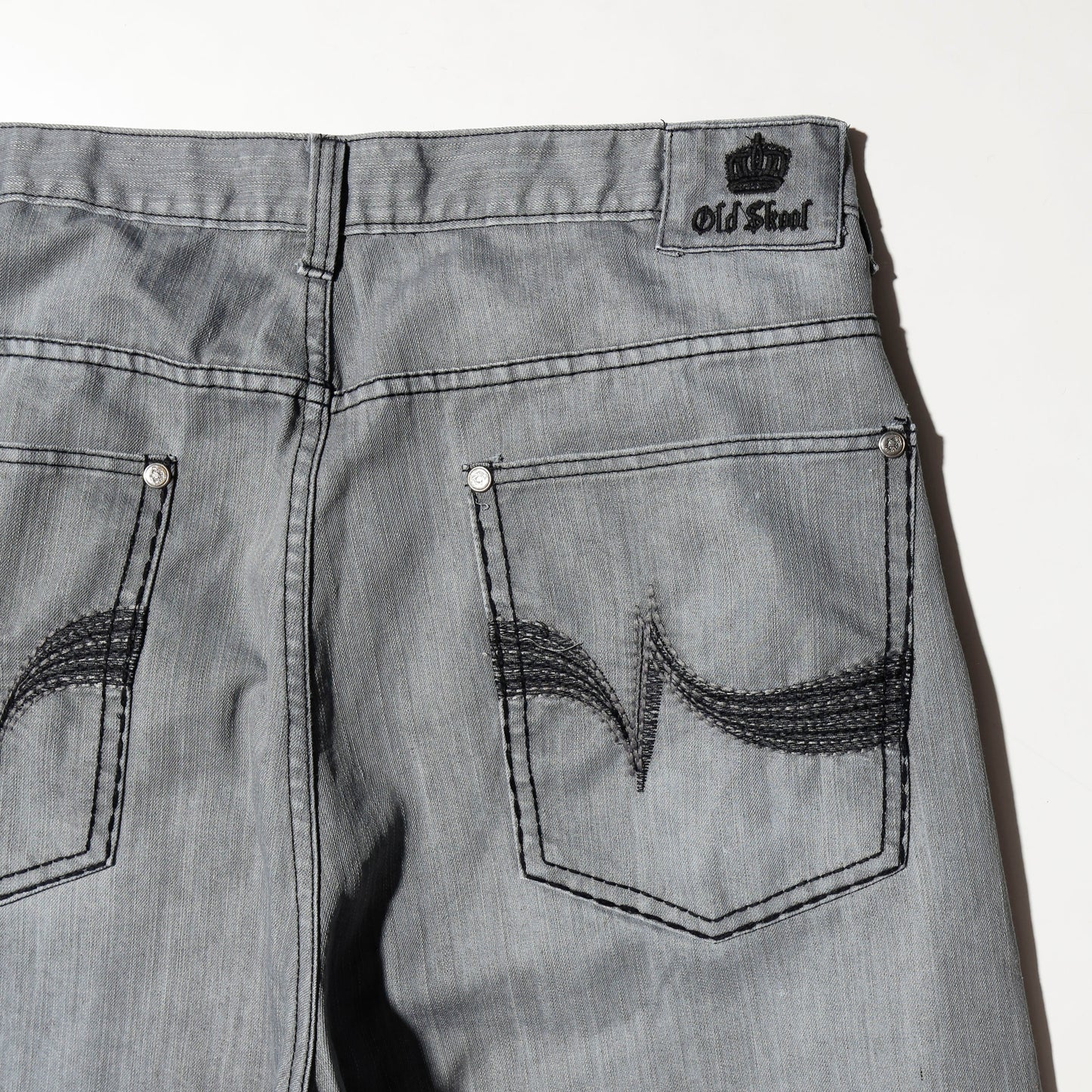 vintage whiskered denim shorts *resized